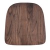 Flash Furniture Luke 4 Pack Rustic Walnut Wood Seat for
