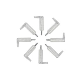 Perfect Decor PDI 8pcs Clear Plastic Screen Clips 1in1/4 with Screws Made in Canada (8pcs in one Pack)