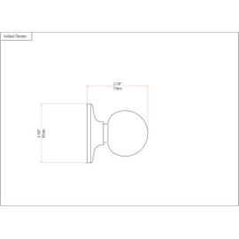 Designers Impressions Ashland Design Black Dummy Door Knob (Non-Functioning)
