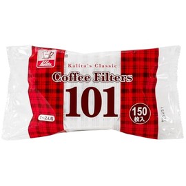 Carita Kalita Coffee Paper Filter Trapezoid for 1 to 2 People, 101 Filter Paper, 150 Sheets, White #11162, Stylish, Camping, Outdoors, Coffee Shop, Antique, Wedding, Celebration, Gift, Birthday,