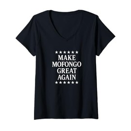 Womens Make Mofongo Great Again – Puerto Rican Foodie Gift Idea V-Neck T-Shirt