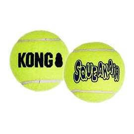 KONG - Squeakair Balls - Dog Toy Premium Squeak Tennis Balls, Gentle on Teethls - for X-Small Dogs (3 Pack)