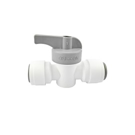 Qrity 1 x Valves Taps, 3/8 Inch Inline Tap/Shut-off Valve/Insulating Valve, Shut-off Valves with Plug-In Connection for Refrigerators and Water Filter Fitting