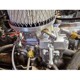 Autolite 1100 1 barrel Manual Choke Carburetor For 1963-68 Ford Mustang Falcon 200Ci inline 6 cyl automatic transmission.F100 truck 223 & 262 cubic inch engines.Passenger side installation choke cable