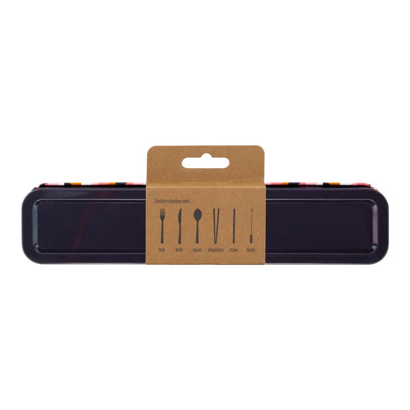 Retro Kitchen Carry Your Cutlery - Geometric, 1 Set
