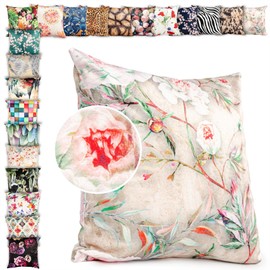 ANRO Cushion Cover Cushion Cover Decorative Cushion Sofa Cushion Couch Cushion Flowers 40 x 40 cm without Filling