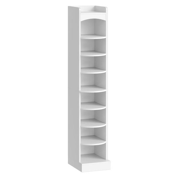 YATINEY 9-Tier Tall Shoe Rack, Wooden Shoe Storage Organizer, Narrow