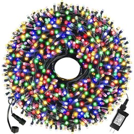 105FT 300 LED Christmas String Lights Outdoor Indoor Christmas Tree Lights UL Certified 8 Modes with End-to End Plug (Multi Color) - Color: Multicolor, Size: 300LED