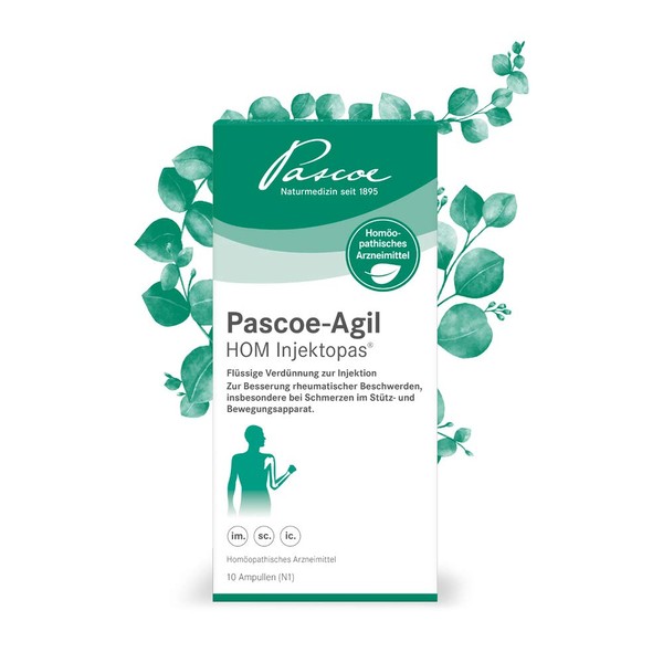 Pascoe Pascoe-Agil HOM Injectopaz - Rheumatism - Pain in the Musculoskeletal System - Ampoules - for Injection - 10 x 2 ml