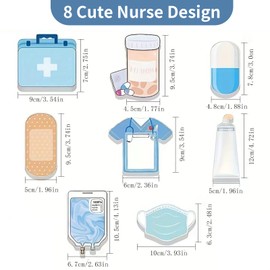NUMJAW ER Nurse Gifts Nurses Week Gifts Nurse Makeup Bag + 8Pcs Nurse Sticky Notes,Emergency Room ICU Nurse Appreciation Gift Nursing Gifts for Women Nurse Birthday Gift,RN Nurse Bag for Work,Travel