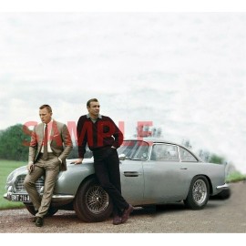 James Bond's 007 Sean Connery & Daniel Craig With Aston Martin DB5 8X10 Photo
