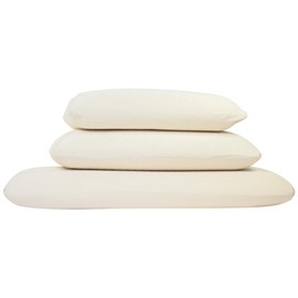 Green Natural Organic Bed Pillow - GOLS Certified Organic Rubber Foam Latex Pillows for Sleeping for Side, Back, and Stomach Sleepers Zippered Organic Cotton Cover - Size King - High Loft - Medium