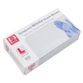 Basic Nitrile Medical Gloves Powder Free Latex Free Food Grade Disposable, Large Blue