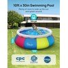 EVAJOY 10ft x 30in Above Ground Swimming Pool - Easy