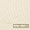 Extra Long Beige Shower Curtain 84 Inch Length,Waffle Weave Textured