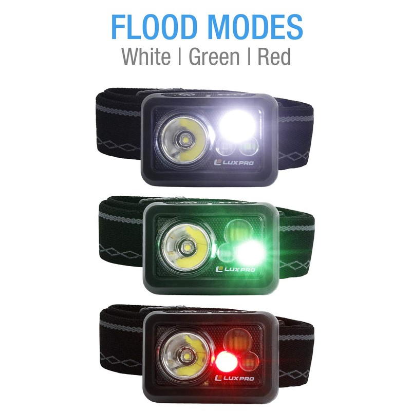 LUXPRO LED Headlamp Waterproof Long Lasting Very Bright, Pack740