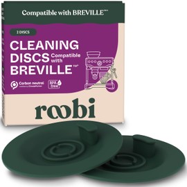 Roobi Espresso Cleaning Disc for Breville Espresso Machines. 54mm Backflush Disc compatible with Espresso Cleaning Tablets, 2 Pack