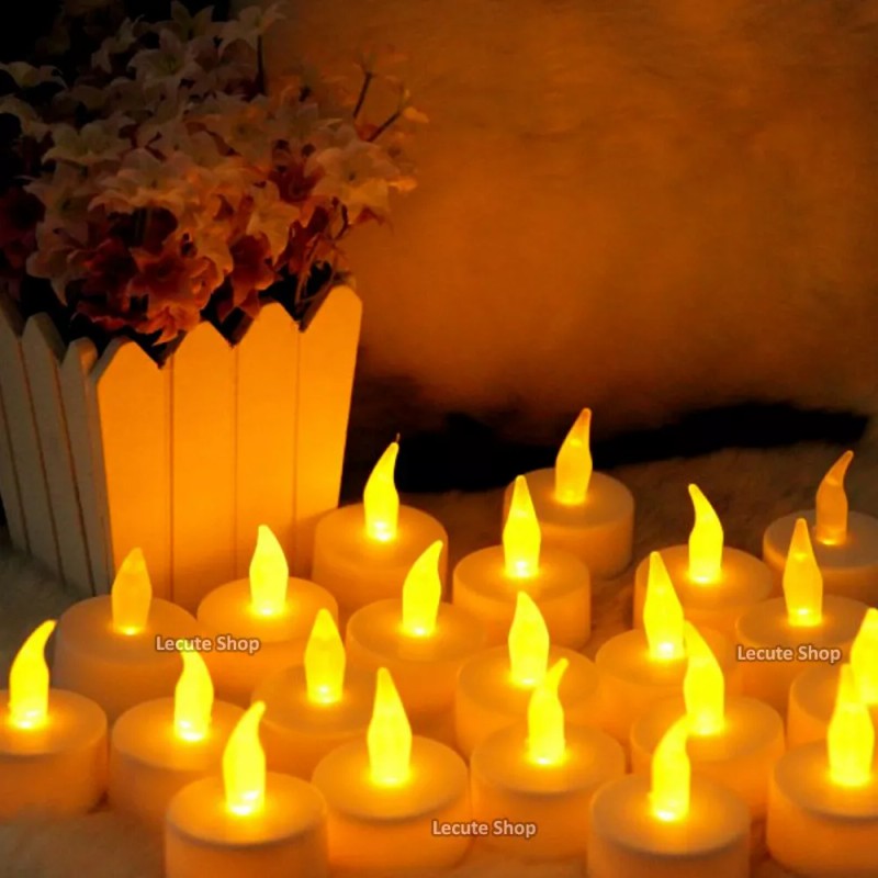 Led 24 Velas Led Ambar Parpadeantes Decoracion Fiestas Boda Xv