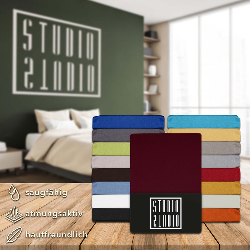 STUDIO Basic Fitted Sheet, 90 x 190 cm, 100% Combed