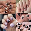 Canollo 2 Blätter Schwarze und Weiße Kitten Nagelsticker, Stereoskopisch Selbstklebend