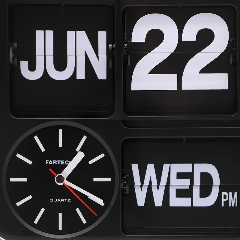 Itigoitie Retro Modern 9.45 Inches Calendar Day Date Flip Desk