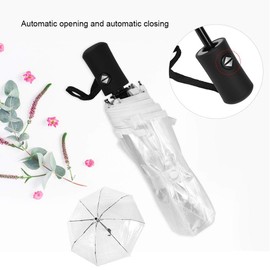 Automatic Transparent Umbrella, Portable, Three Folds, Windproof Umbrella, Uv for Men, Women