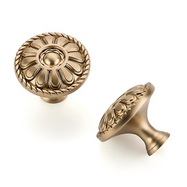 HOME EDIT 15 Pack 1-1/5 Inch Kitchen Cabinet Knobs Rustic Champagne Bronze Drawer Handles for Cabinets, Dressers, Cupboards, Bathrooms, and Bedrooms