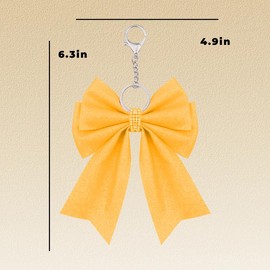 Cheer Bow Keychain for Bag Backpack Charms for Women Girls Glitter Cheer Bows for Girls Cheer Bag Accessories for Cheerleaders Cheer Coach Gift for Friend Cheerleader Gifts for Daughter Sister