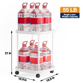 villertech Side Table with Wheels, End Table Living Room Plastic Mobile Sofa Side Table Small Night Stand Bedroom White (2 Pack)