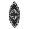Star Effect Geometric Symmetrical Pattern White On Black Throw Pillow