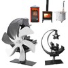 Stove Fan 6 Blades Fireplace Fan Heat Powered Fast Wind