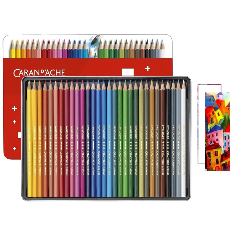 Caran d'Ache Swisscolor Watercolour Pencils in Metal Box, 30 Pieces