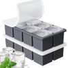 Moldes de Silicona para hielos, 8 Compartimientos con Tapa de