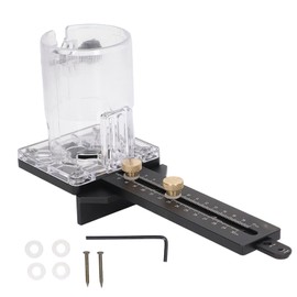 BORDSTRACT Wood Trimmer Router Base Aluminium Alloy Milling Circle Slotting Base 8mm Pin 2.5mm Nail Holes for FF04 6, FF02 6, and The Wood Trimmer of 65 Mm in Diameter