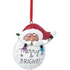 Blossom Bucket Merry and Bright Santa Christmas Ornament