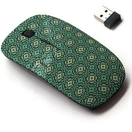 2.4G Wireless Mouse with Cute Pattern Design for All Laptops and Desktops with Nano Receiver - Floral Pattern