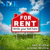 For Rent Sign with Stakes - 17" x 13" DS