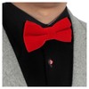 Dan Smith Solid Bowtie For Mens Bowtie Pocket-Square Cufflink Set