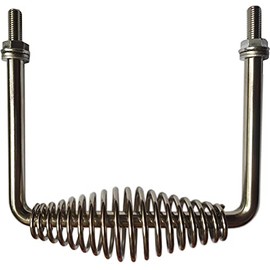 6" Stainless Spring Handle 5" Wide Overall with 1/2" Steel Rod for BBQ pits Trailers, Custom Metal Projects, Custom Built Grills, Smokers, Pits, Wood Stoves,cabinets