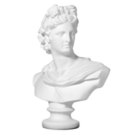 LAGOM HOUSE Ancient Greek Apollo Statue/Roman Apollo Bust Statue Greek God Goddess Statues/Greek Statues for Home Decor (Apollo Statue, 6 inch)