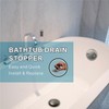 Brushed Bathtub Stopper Tub Drain,Welsan Universal Pop Up Tub Drain