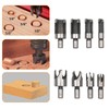 8Pcs Woodworking Chamfer Drilling Tool Wood Plug Cutter Drill Bit
