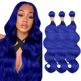 4CG BLUE Body Wave Hair Extensions 26 28 30 Inch