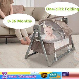 Unbranded Baby Bassinet Bedside Sleeper w/ Mosquito Net Portable Crib for Newborns