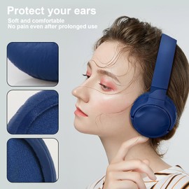 Tune 600BTNC Replacement Round Ear Pads 70mm Compatible with JBL T500BT T450BT, Tune 500BT 600BTNC On-Ear / Sony MDR-V150 V200 V250 V300 V400 ZX300 Headphones - Blue