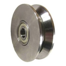 3" x 7/8" Steel V-Groove Barn Door Wheel - 550 lbs Capacity
