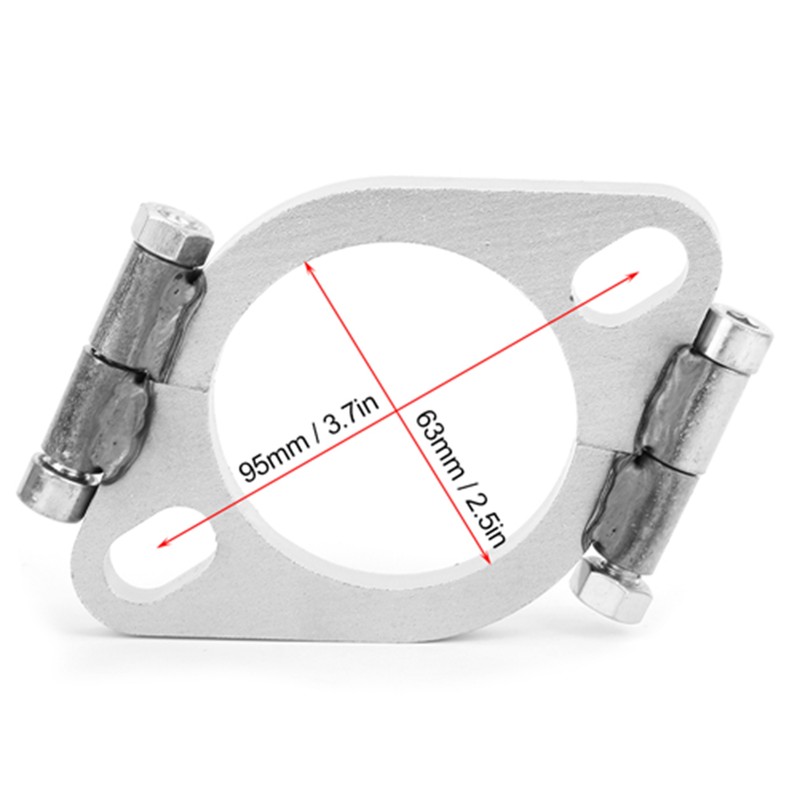 2.5in 63mm Steel Exhaust Flange Flat Oval Split Repair Replacement