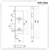 KOTARBAU® Toilet Mortice Lock 78 x 55 mm Door Lock