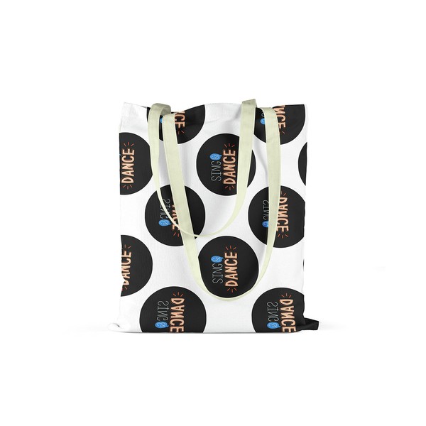 Bonamaison Printed Tote Bag, Reusable Grocery Bag, Shopping Bag, Machine