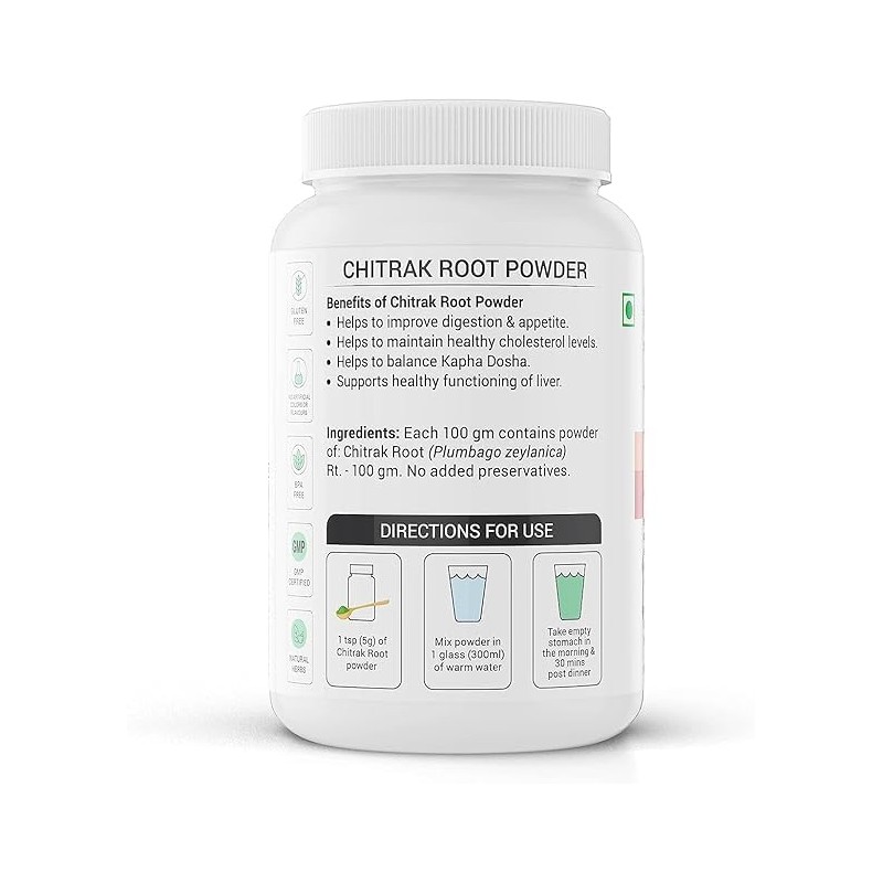 Generic Chitrak Root (Plumbago zeylanica) Powder - 100 g